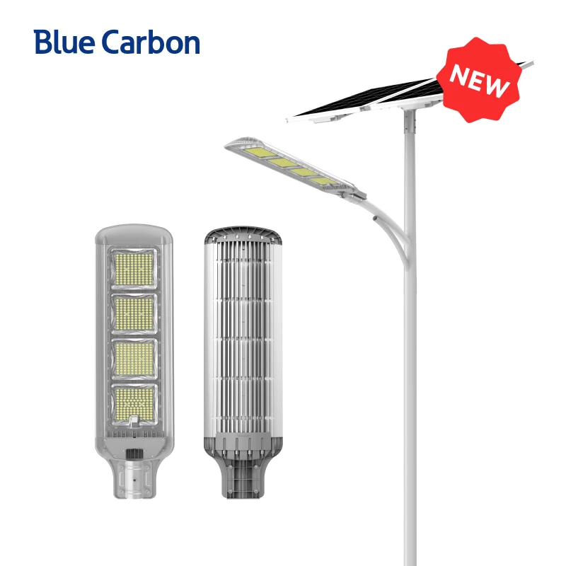 Réverbère solaire municipal du carbone bleu 24V