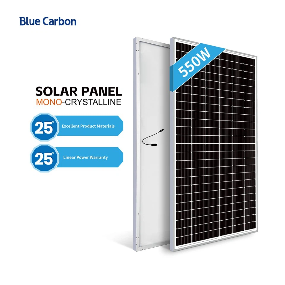 Fabricant de modules solaires au carbone bleu panneau solaire photovoltaïque monocristallin 550W