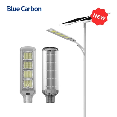 Réverbère solaire municipal du carbone bleu 24V